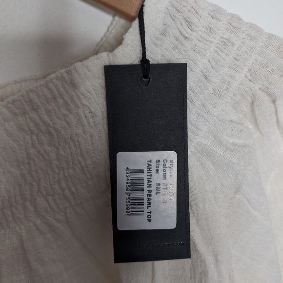 ONE TEASPOON Stone Tahitian Pearl Cotton Gauze Muslin Flowy Top NEW Size S - Picture 8 of 12